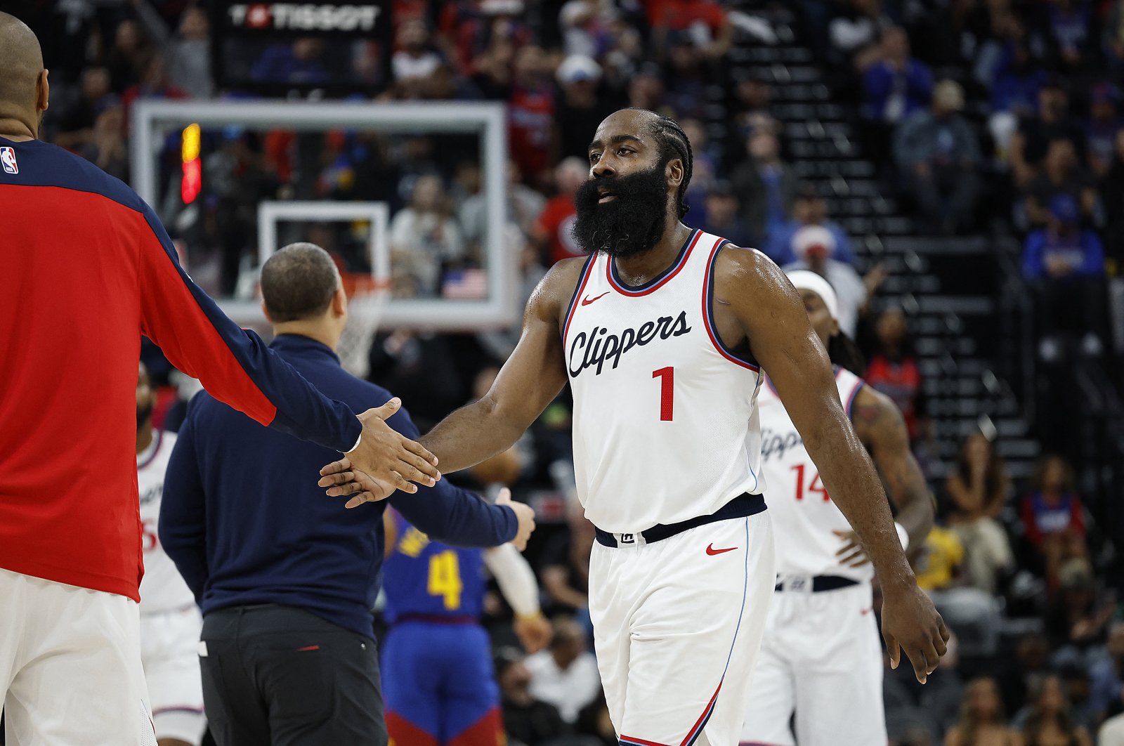 LA Clippers&#039; James Harden in the second half at Intuit Dome, Inglewood, California, U.K., Dec. 1, 2024. (AFP Photo)