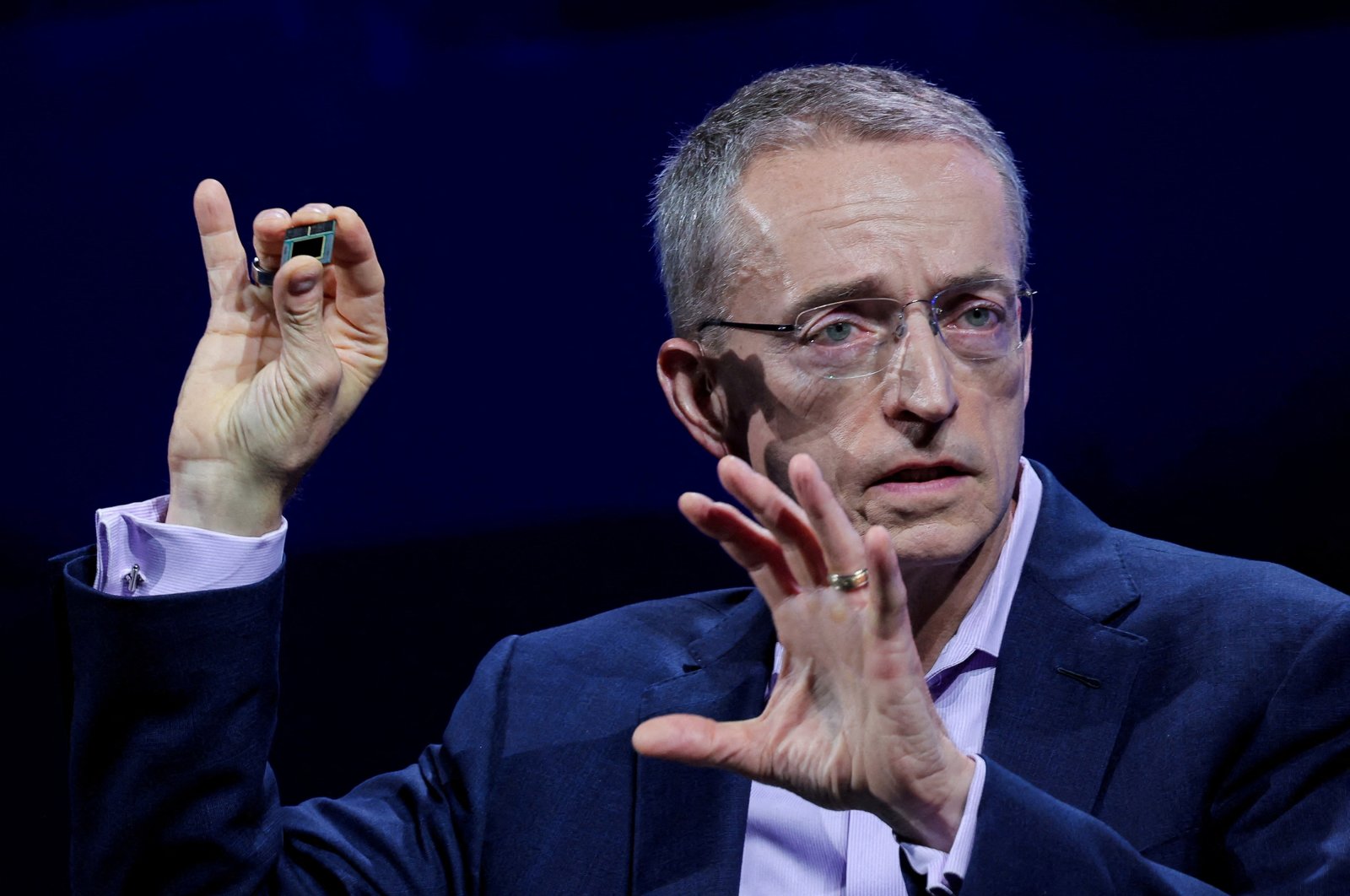 Intel CEO Pat Gelsinger delivers a speech at the COMPUTEX forum in Taipei, Taiwan June 4, 2024. (Reuters Photo)