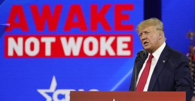 Former President Donald Trump speaks at the Conservative Political Action Conference (CPAC), Orlando, U.S., Feb. 26, 2022. (AP Photo)