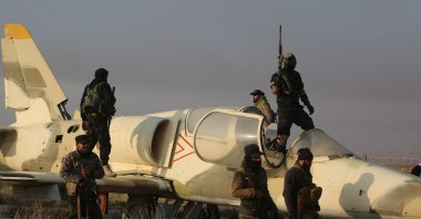 Anti-regime fighters seize an international airport the Assad regime left for PKK/YPG terrorists, Aleppo, Syria, Dec. 2, 2024. (AA Photo)