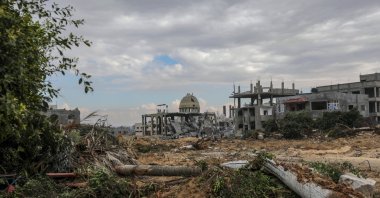 A view of destruction following an Israeli military operation in Al Nuseirat refugee camp, central Gaza Strip, Nov. 29, 2024. (EPA Photo)