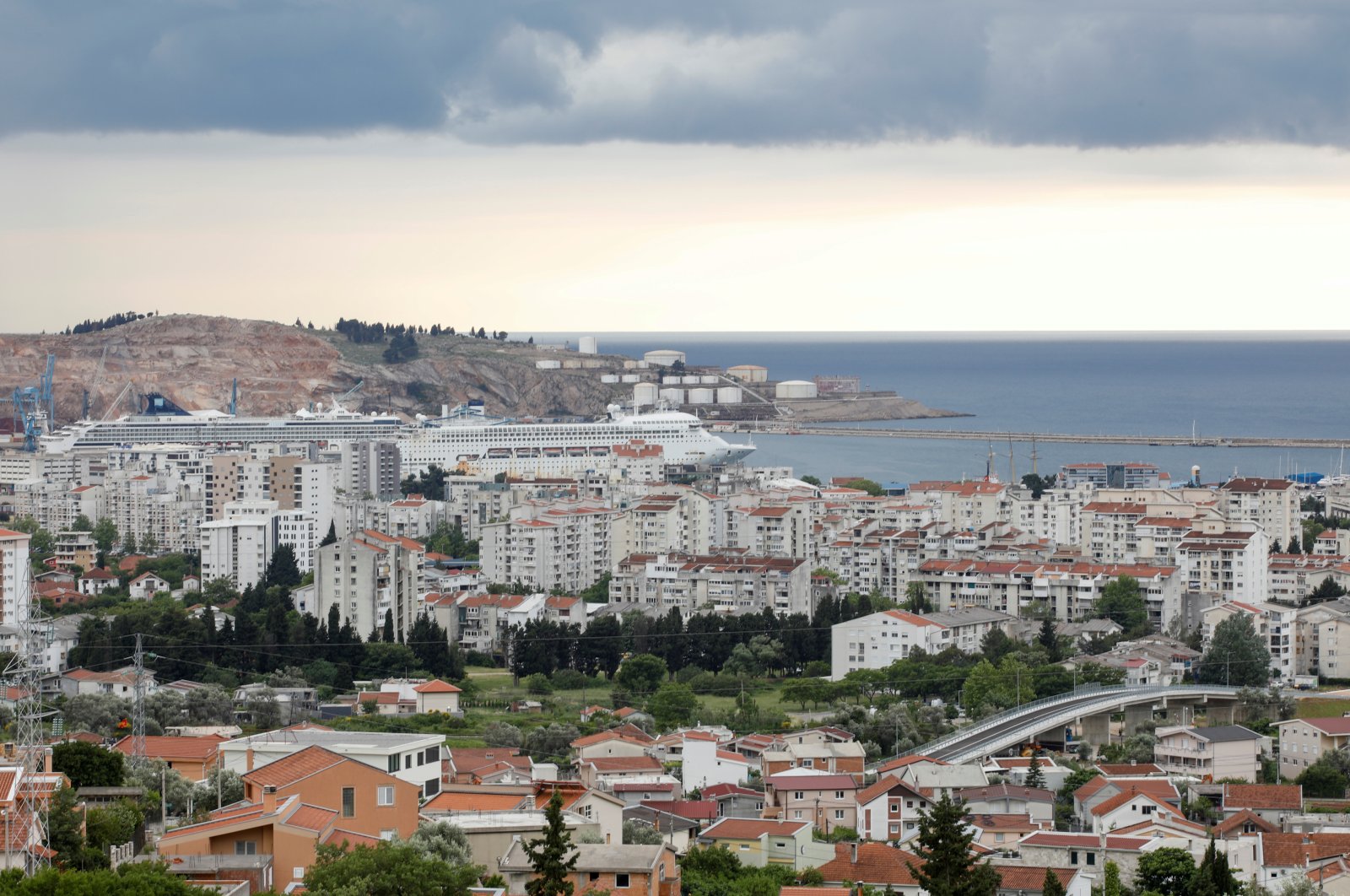 A view of the city and port of Bar, Montenegro, May 30, 2021. (Reuters Photo)