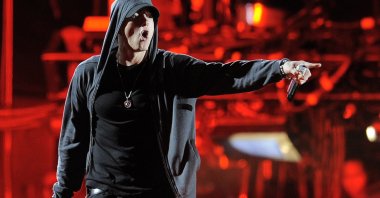 In this file photo Eminem performs at the 2012 Coachella Valley Music and Arts Festival in Indio, California, U.S., April 15, 2012. (AP Photo)