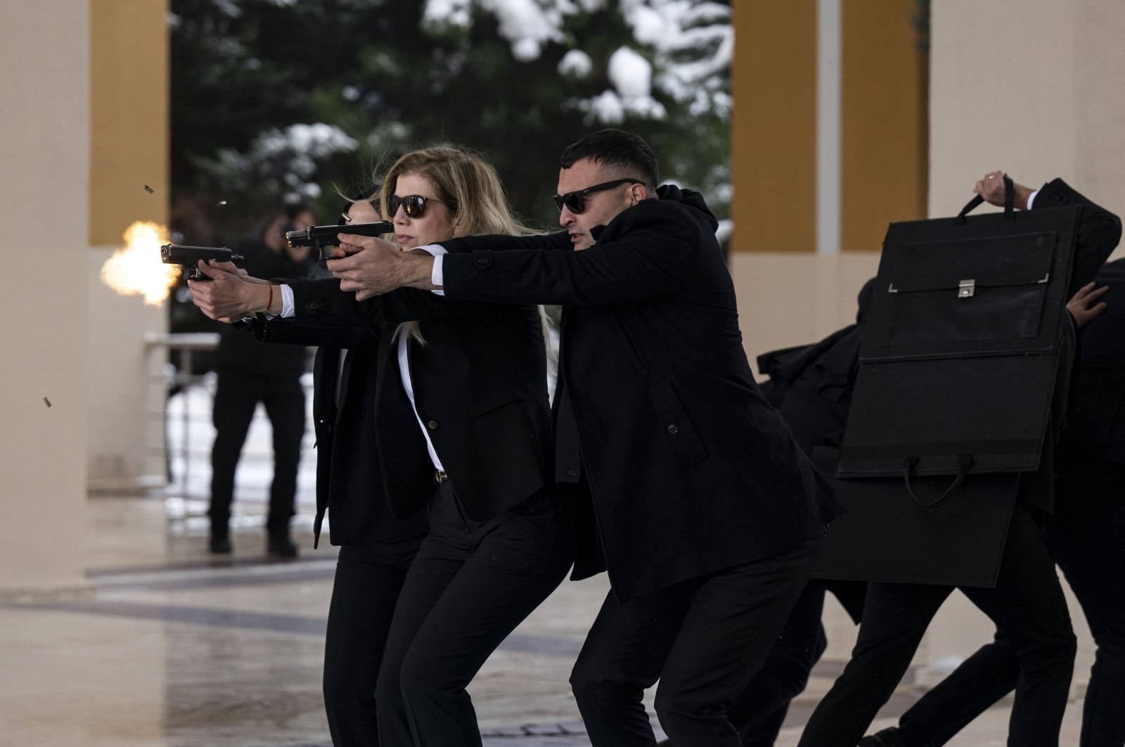 Trainees participate in a simulation at the Protection Training Academy Police Education Center, Ankara, Türkiye, Nov. 3, 2024. (AA Photo)