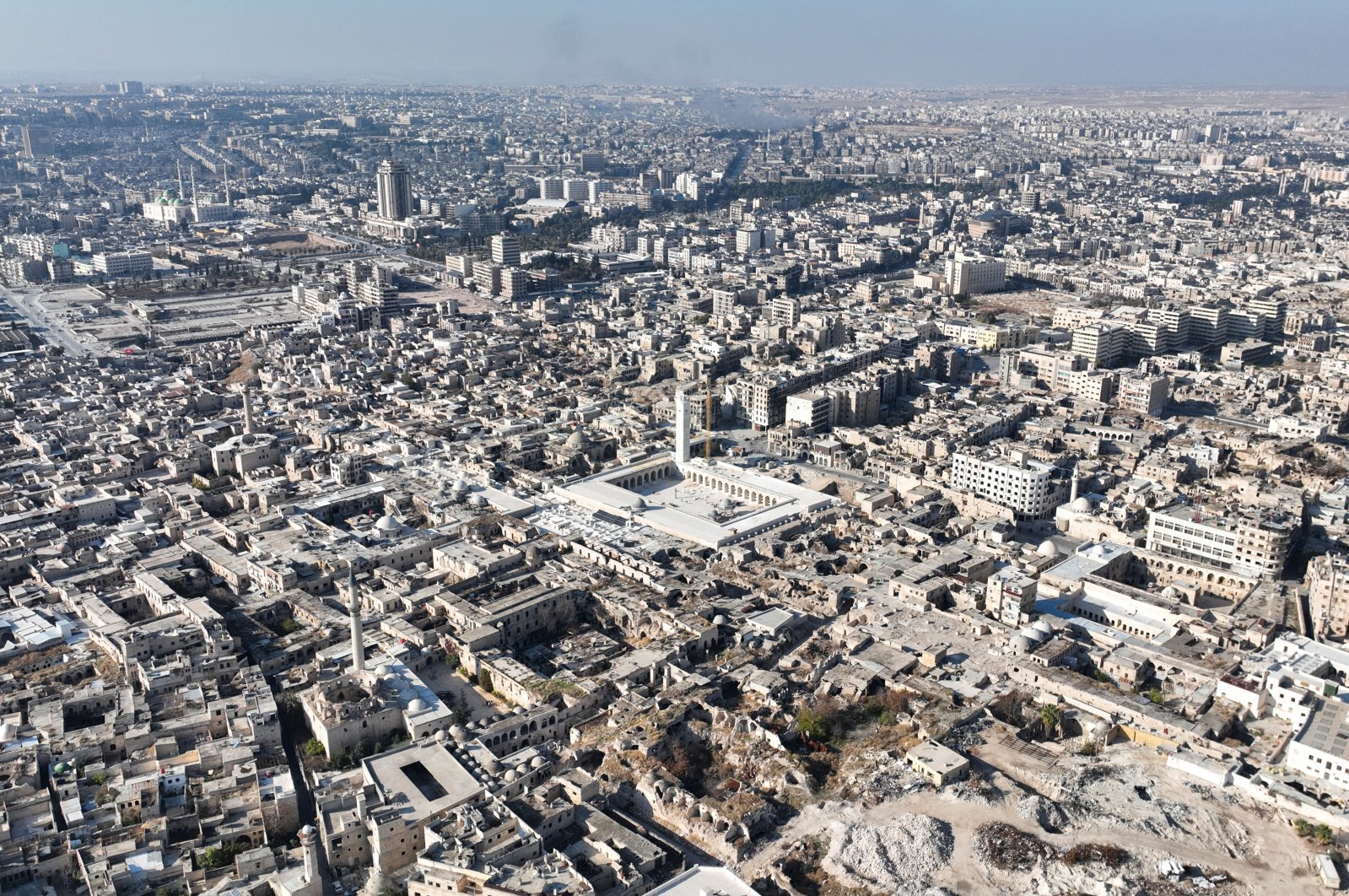 A drone view shows residential buildings, Aleppo, Syria, Dec. 3, 2024. (Reuters Photo)