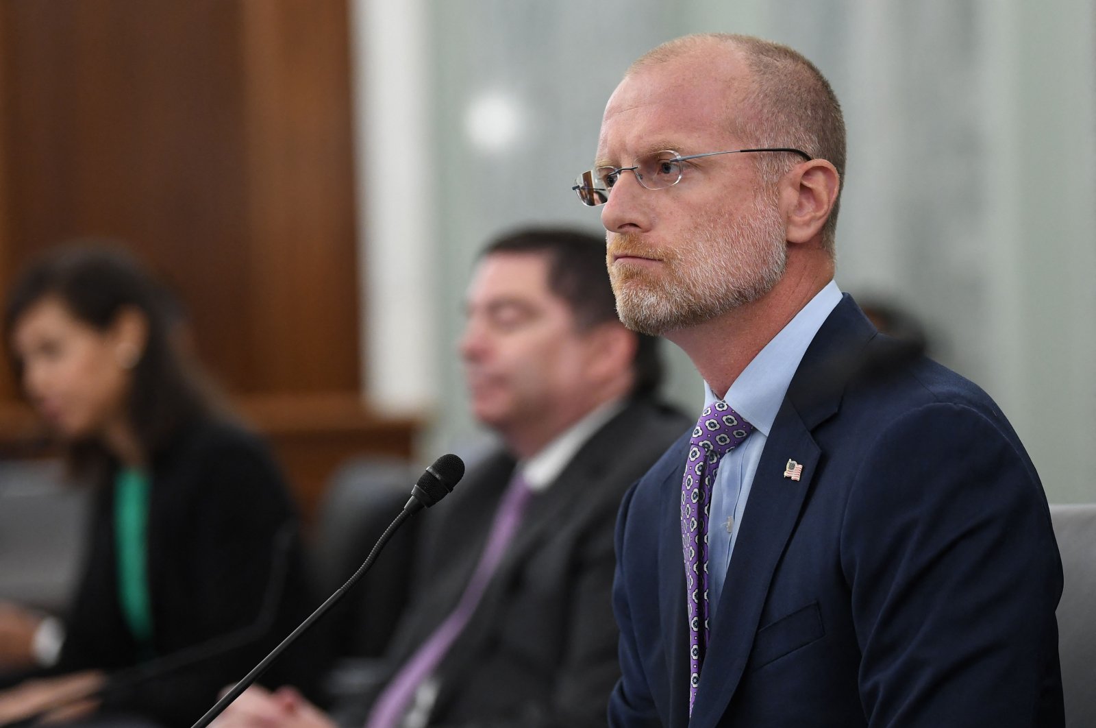 Commissioner of Federal Communications Commission, Brendan Carr, testifies during an oversight hearing to examine the Federal Communications Commission, June 24, 2020. (AFP File Photo)