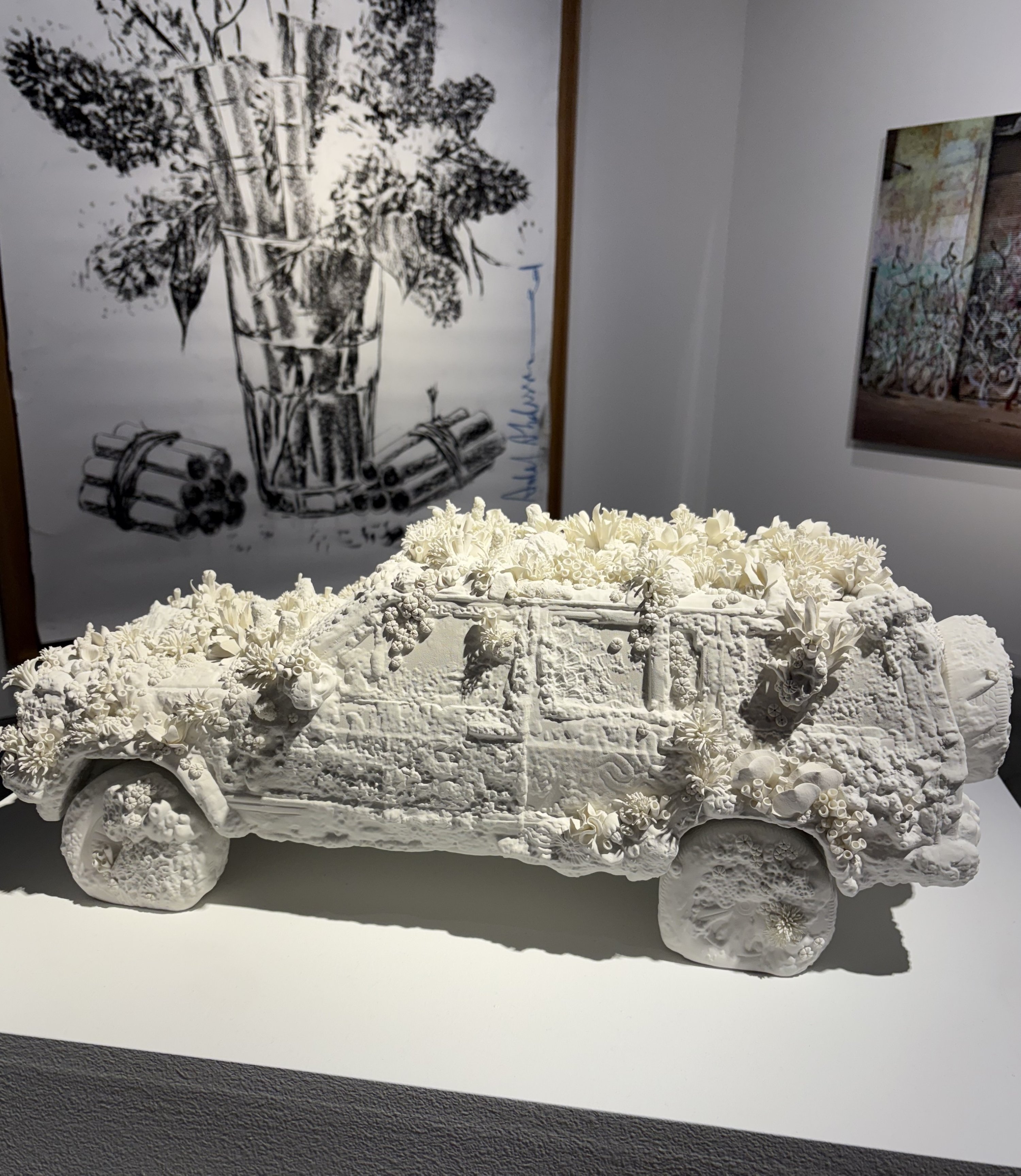 Artwork is exhibited at Art Basel Miami, Miami, U.S., Dec. 12, 2024. (Photo by Funda Karayel)