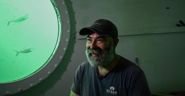 German aerospace engineer Rudiger Koch, 59, talks during an interview inside an underwater room off the coast of Puerto Lindo, Panama, Nov. 26, 2024. (AFP Photo)