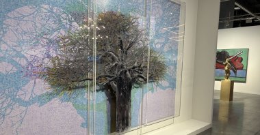 Artwork on display at Art Basel Miami, U.S., Dec. 12, 2024. (Photo by Funda Karayel)