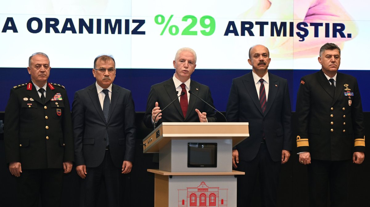 Istanbul Governor Davut Gül (C) speaks at an event in Istanbul, Türkiye, Nov. 4, 2024. (AA Photo)