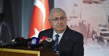 National Defense Minister Yaşar Güler speaks at an event in Istanbul, Türkiye, Nov. 29, 2024. (AA Photo)