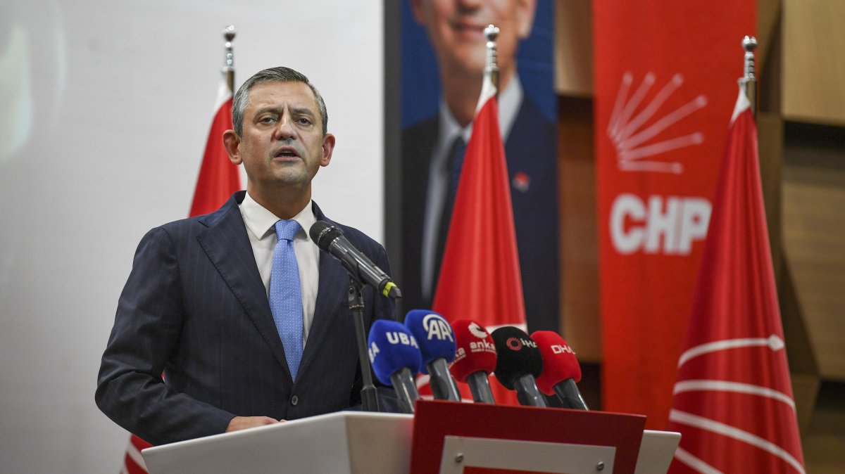 Main opposition Republican People&#039;s Party (CHP) Chairperson Özgür Özel makes a speech at an event in Ankara, Türkiye, Dec. 2, 2024. (DHA Photo)
