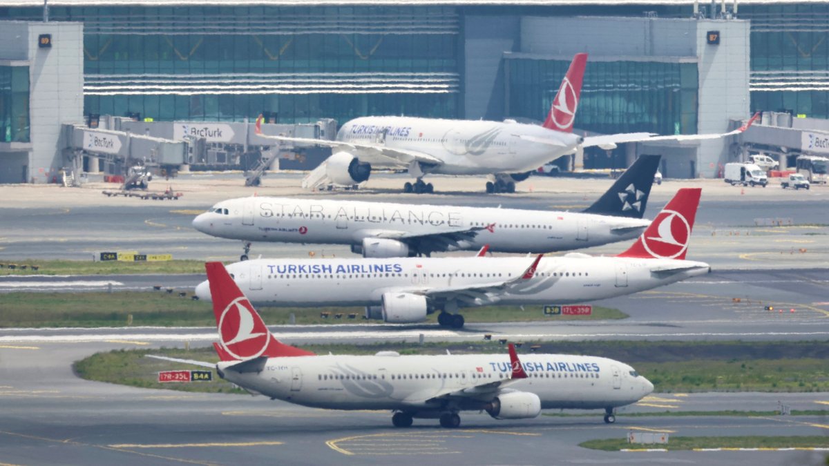 Turkish Airlines (THY) aircraft are pictured on the tarmac of Istanbul Airport in Istanbul, Türkiye, May 23, 2023. (Reuters Photo)