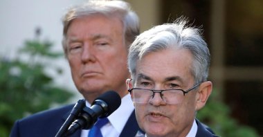 U.S. President Donald Trump looks on as Jerome Powell, his nominee to become chairman of the U.S. Federal Reserve, speaks at the White House in Washington, U.S., Nov. 2, 2017. (Reuters Photo)