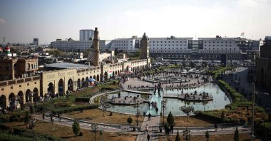 A general view of the Fountains of Shar Park near the citadel, Irbil, Iraq, Nov. 28, 2024. (AFP Photo)
