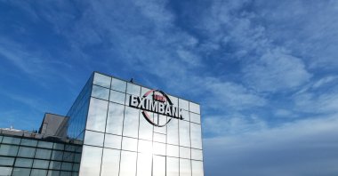 A general view of the building housing Türk Eximbank offices in Istanbul, Türkiye. (AA File Photo)