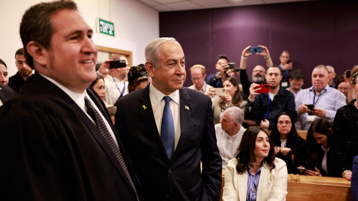 Israeli Prime Minister Benjamin Netanyahu arrives at the district court in Tel Aviv for his hearing on corruption charges, Tel Aviv, Israel, Dec. 10, 2024. (AFP Photo)