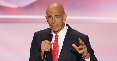 Tom Barrack, CEO of Colony Capital, makes remarks at the 2016 Republican National Convention held at the Quicken Loans Arena in Cleveland, Ohio, U.S., July 21, 2016. (Reuters Photo)