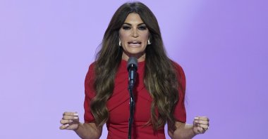 Kimberly Guilfoyle speaks during the Republican National Convention, in Milwaukee, Wisconsin, July 17, 2024,  (AP Photo)