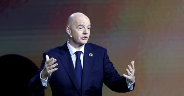 FIFA President Gianni Infantino speaks during the 2025 FIFA Club World Cup Draw at Telemundo Studios, Florida, U.S., Dec. 5, 2024. (AFP Photo)