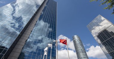 A view of the high-rise office buildings in Maslak financial and business center area in the Sarıyer district of Istanbul, Türkiye. (Getty Images Photo)