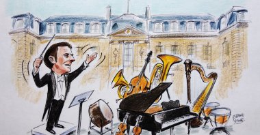 &quot;France has been grappling with instability since June when President Emmanuel Macron decided to dissolve the French lower chamber.&quot; (Illustration by Erhan Yalvaç)