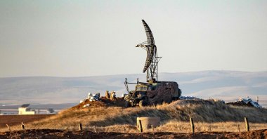 A picture shows an abandoned radar at the Qamishli airport, formerly a joint Syrian-Russian military base, currently controlled by YPG terrorists, Dec. 9, 2024. (AFP Photo)