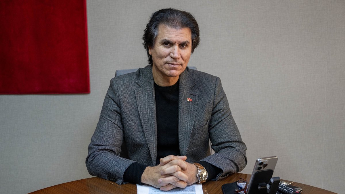 Turkish Curling Federation President Kenan Şebin poses for a photo after an interview with Anadolu Agency (AA), Istanbul, Türkiye, Dec. 10, 2024. (AA Photo)