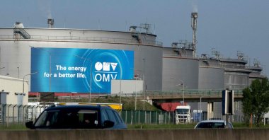 This file photo shows a general view of the largest Austrian refinery OMV at Schwechat near Vienna, Austria, May 3, 2022. (AFP Photo)