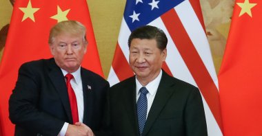U.S. President Donald J. Trump (Left) and Chinese President Xi Jinping (Right) shake hands during a news conference at the Great Hall of the People (GHOP) in Beijing, China, Nov. 9, 2017. (EPA File Photo)