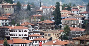 An aerial view of the iconic architecture of Safranbolu&#039;s houses, Karabük, Türkiye, April 18, 2024. (AA Photo)