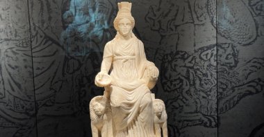 The Cybele statue is displayed at Afyonkarahisar Museum, Afyonkarahisar, Türkiye, Dec. 5, 2024. (AA Photo)