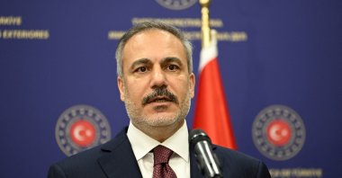 Foreign Minister Hakan Fidan speaks during a joint news conference with the U.S. Secretary of State at the Ministry headquarters in the Turkish capital Ankara, Dec. 13, 2024. (Reuters Photo)