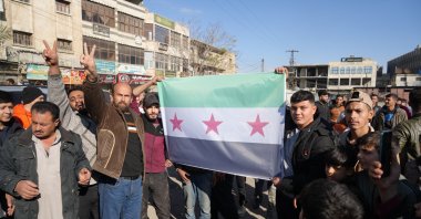 Locals celebrate liberation from PKK/YPG and the Assad regime in Manbij, Syria, Dec. 13, 2024. (İHA Photo)