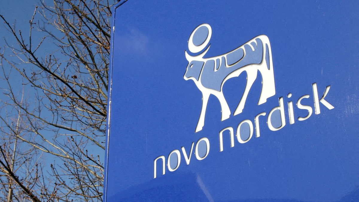 A view shows the logo of Novo Nordisk at the company&#039;s office in Bagsvaerd, near Copenhagen, Denmark, March 8, 2024. (Reuters Photo)