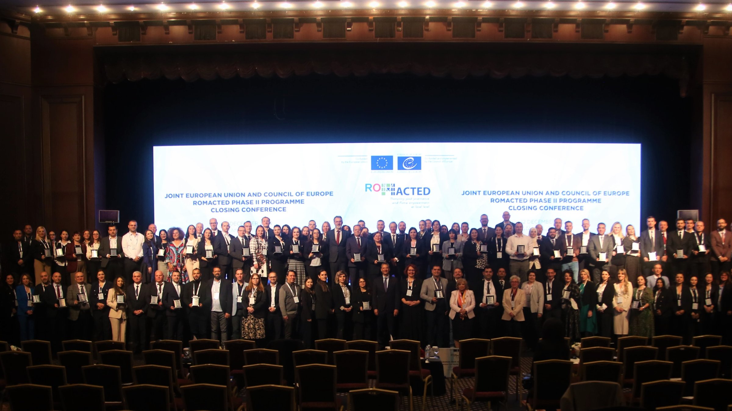 Participants at the ROMACTED II closing conference reflect on the program&#039;s achievements and future impact, Istanbul, Türkiye, Dec. 12, 2024. (Courtesy of Council of Europe) 