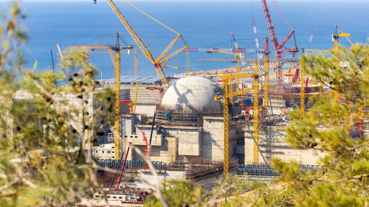 The construction site of the Akkuyu Nuclear Power Plant in Mersin, southern Türkiye, Feb. 27, 2024. (DHA Photo)