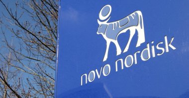 A view shows the logo of Novo Nordisk at the company&#039;s office in Bagsvaerd, near Copenhagen, Denmark, March 8, 2024. (Reuters Photo)
