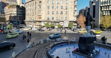 A drone view shows Yusuf al-Azma Square, after the ousting of Syria's Bashar Assad, in Damascus, Syria, Dec. 16, 2024. (Reuters Photo)
