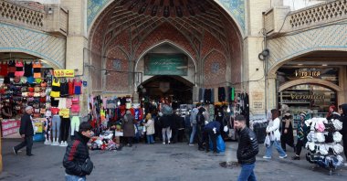 People go shopping at Tehran&#039;s old grand bazaar in Tehran, Iran, Dec. 16, 2024. (EPA Photo)