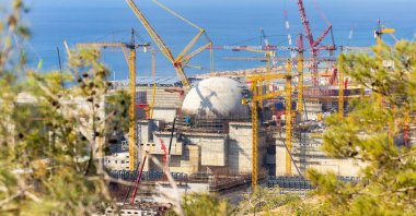 The construction site of the Akkuyu Nuclear Power Plant in Mersin, southern Türkiye, Feb. 27, 2024. (DHA Photo)