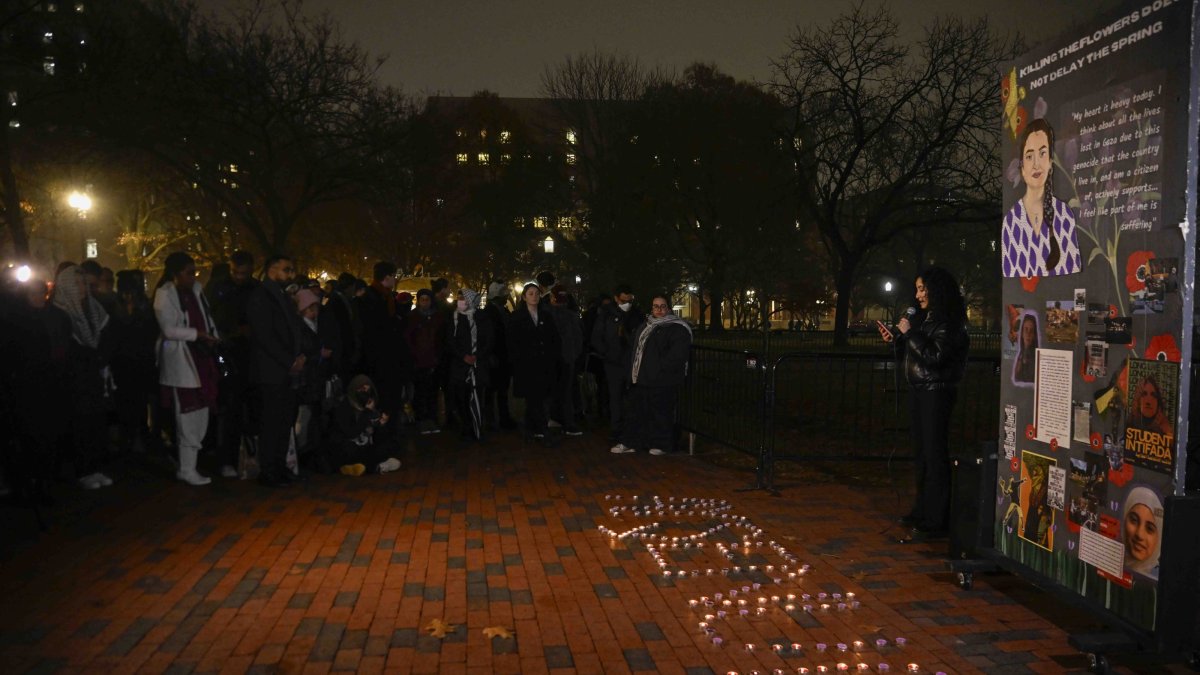 People attend a vigil for Ayşenur Ezgi Eygi near the White House, Washington, U.S., Dec. 16, 2024. (AA Photo)