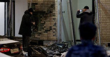 A view shows a scene of an explosion that killed Russian Gen. Igor Kirillov, in Moscow, Russia, Dec. 17, 2024. (Reuters Photo)