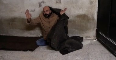 A screengrab from a CNN video shows moments Salama Mohammad Salama found in a prison cell in Damascus, Syria.