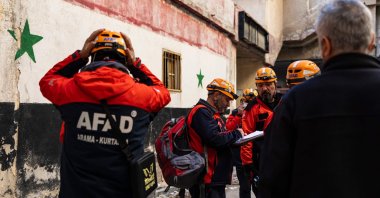 Members of the Disaster and Emergency Management Presidency (AFAD) search for survivors at the Sednaya prison, north of Damascus, Syria, Dec. 16, 2024. (AFP Photo)