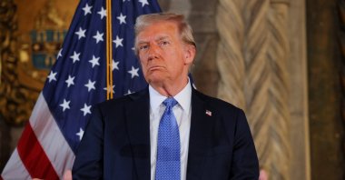 U.S. President-elect Donald Trump delivers remarks at Mar-a-Lago in Palm Beach, Florida, U.S., Dec. 16, 2024. (Reuters Photo)