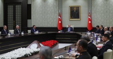 President Recep Tayyip Erdoğan chairs a National Security Council meeting, Ankara, Türkiye, Dec. 5, 2024. (İHA Photo)