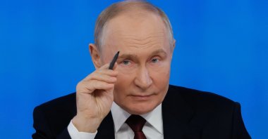 Russian President Vladimir Putin attends his annual end-of-year news conference and phone-in, Moscow, Russia, Dec. 19, 2024. (Reuters Photo)