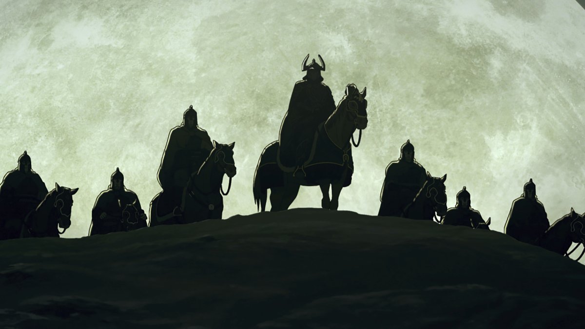 This image released by Warner Bros. Pictures shows a scene from the animated film "The Lord of the Rings: The War of the Rohirrim." (AP Photo)