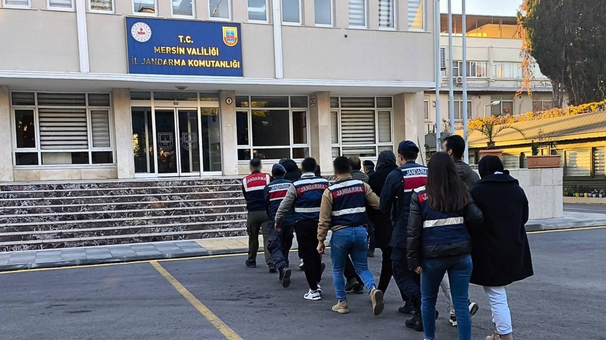 Police detain six suspects linked to the Daesh terrorist group in southern Mersin province, Türkiye, Dec. 22, 2024. (AA Photo)